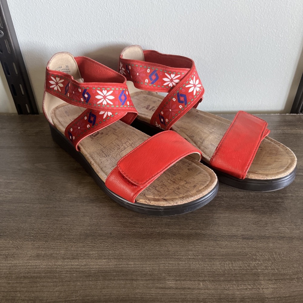 Alegria Lucia Red LUC-7764 Sandal Women Size 36 Slip On LSlight Scuffs